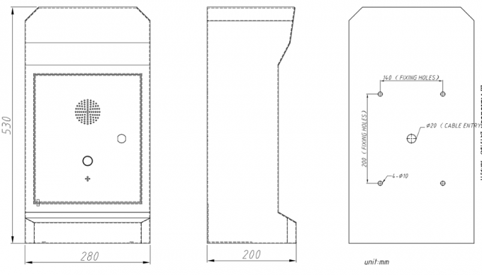 SOS One Touch Dial Vandal Resistant Telephone IP54 GSMR Hands Free 1