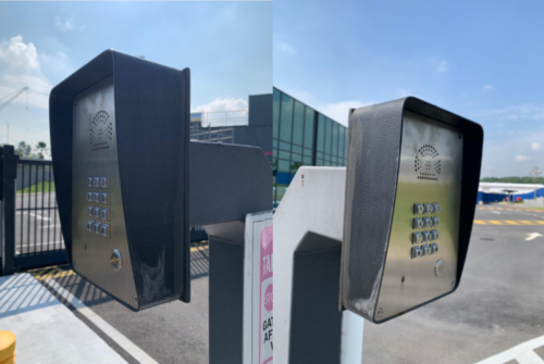 Het laatste nieuws van het bedrijf over JR305-FK noodintercom succesvol geïnstalleerd in Maleisië Industrial Park Gate Access Points