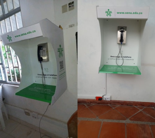 Het laatste nieuws van het bedrijf over Onverwoestbare Communicatie voor Colombiaanse Scholen met JR201-FK-SIP Vandaalbestendige Telefoon