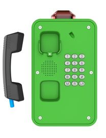 Goede prijs. Groene industriële weerbestendige telefoon, tunnel / maritieme waterdichte intercom online