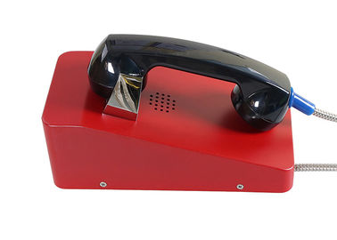 Red Vandal Resistant Telephone Desk Mounting Ip66 GSM Sip Waterproof 2 Years Warranty