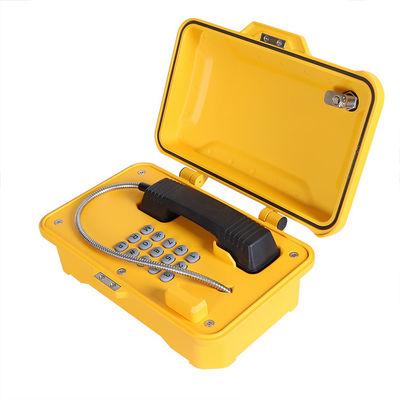 Rubber Keypad SIP2.0 Military Emergency Phone 90db With Cover Lock