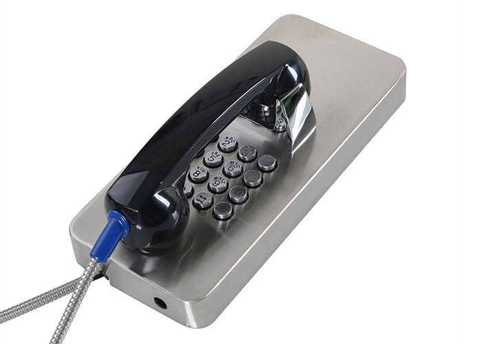 IP55-IP65 Heavy Duty Analog Phone , Stainless Steel Jail Telephone MF Tone Dialing