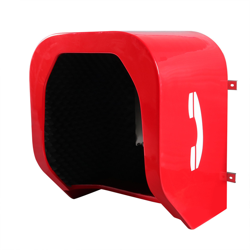 Wall Mounted Waterproof Red Soundproof Telephone Booth