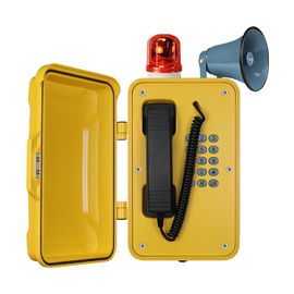Goede prijs. IP67 zware industriële uitzendtelefoon met baken en flitsende lamp online