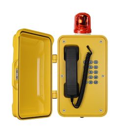 Op zwaar werk berekende Industriële Openlucht Weerbestendige Telefoons met Waarschuwingslicht