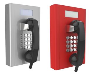 Aangepaste Grijze of Rode Op zwaar werk berekende Analogon/SLOKJEtelefoon met LCD Vertoning