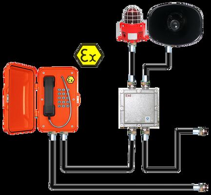 IP67 85dbA brandweertelefoon met gietgegooid aluminium voor gevaarlijke industriële omgevingen